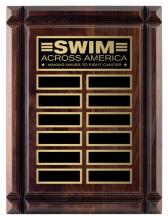 9&quot; x 12&quot; walnut deep groove annual plaque
