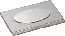 Matte Silver Business Card Holder