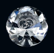 Diamond Optic Crystal Paperweight
