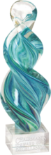 Spectrum Swirl Art Glass