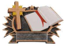Oval Banner Religion Plate