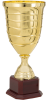 Manzè Gold Tone Cup on Solid Wood Base