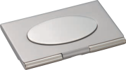 Matte Silver Business Card Holder