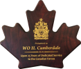 Rosewood Maple Leaf Plaque