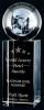 3D Laser Rise &amp; Shine Optic Crystal Globe Award