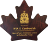 Rosewood Maple Leaf Plaque