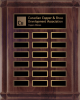 12&quot; x 15&quot; walnut deep groove annual plaque