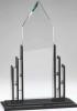 13 1/4" Gotham Clear & Black Optic Crystal Award